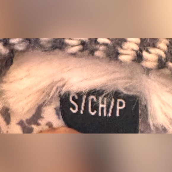 Guess Herringbone Sherpa Pea Coat Small - Picture 4 of 7